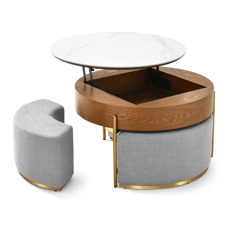 Meja kopi dengan tempat duduk