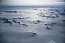 the Antarctic Peninsula seen from NASA's Operation IceBridge research aircraft.