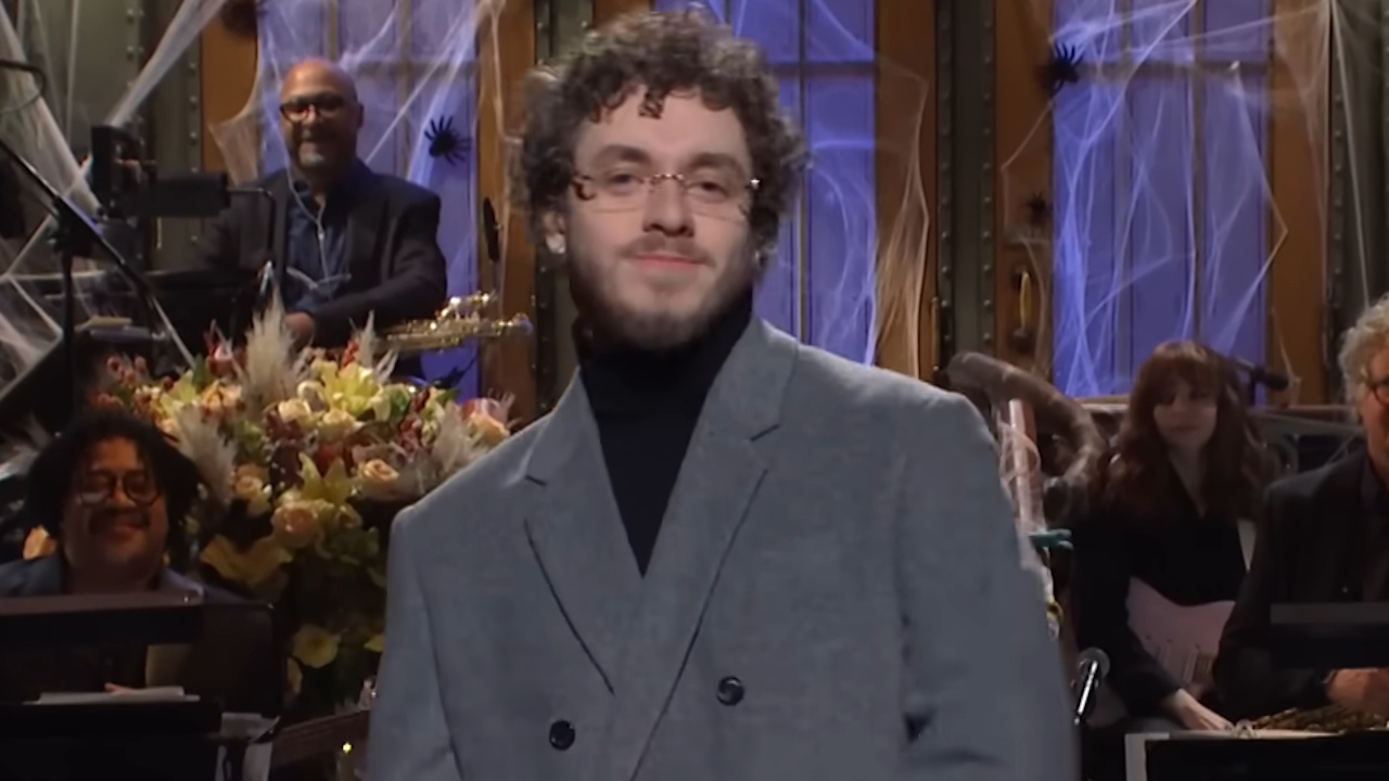 Jack Harlow hosts Saturday Night Live in 2022.
