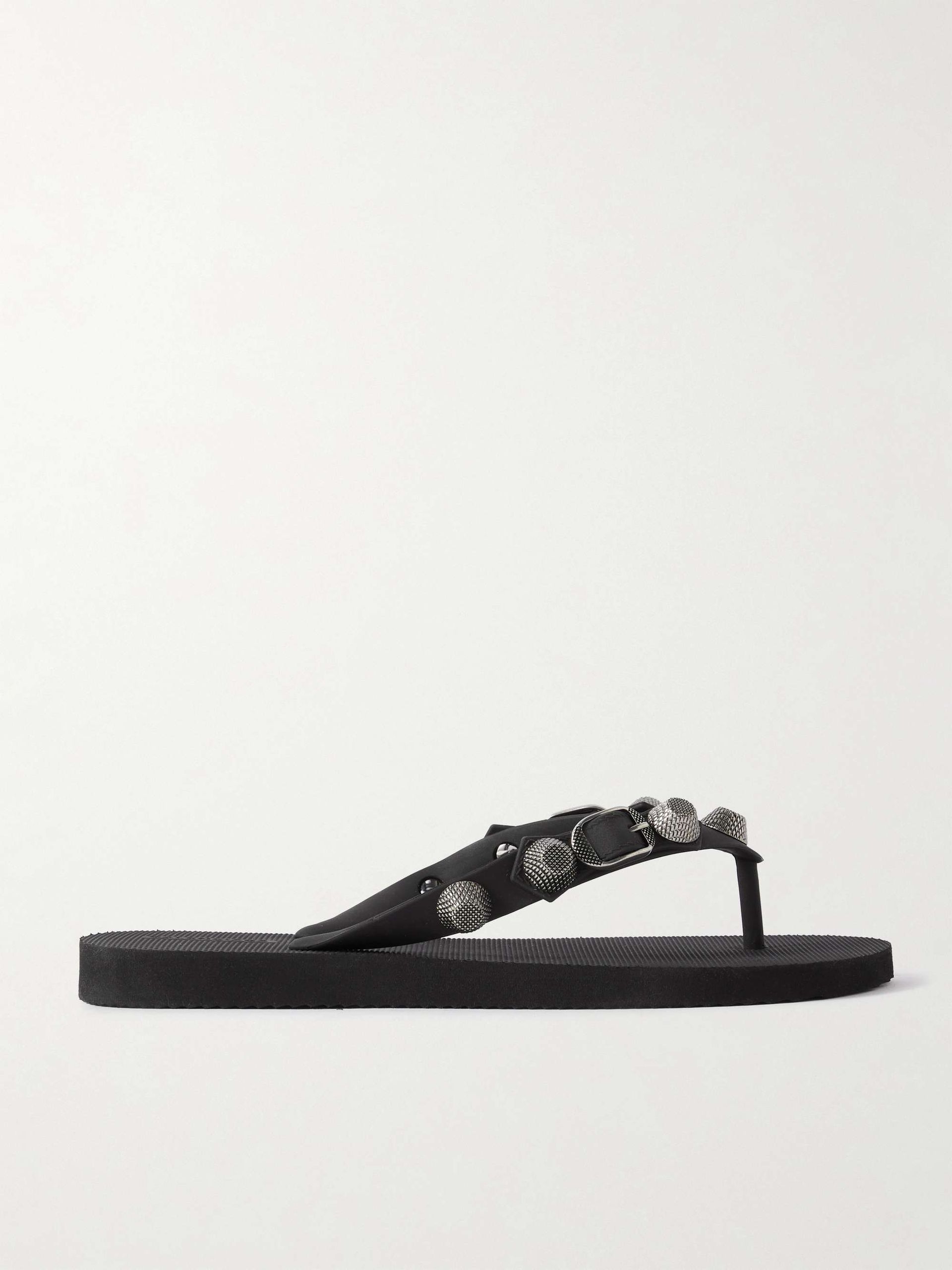 Cagole Embellished Rubber Flip Flops