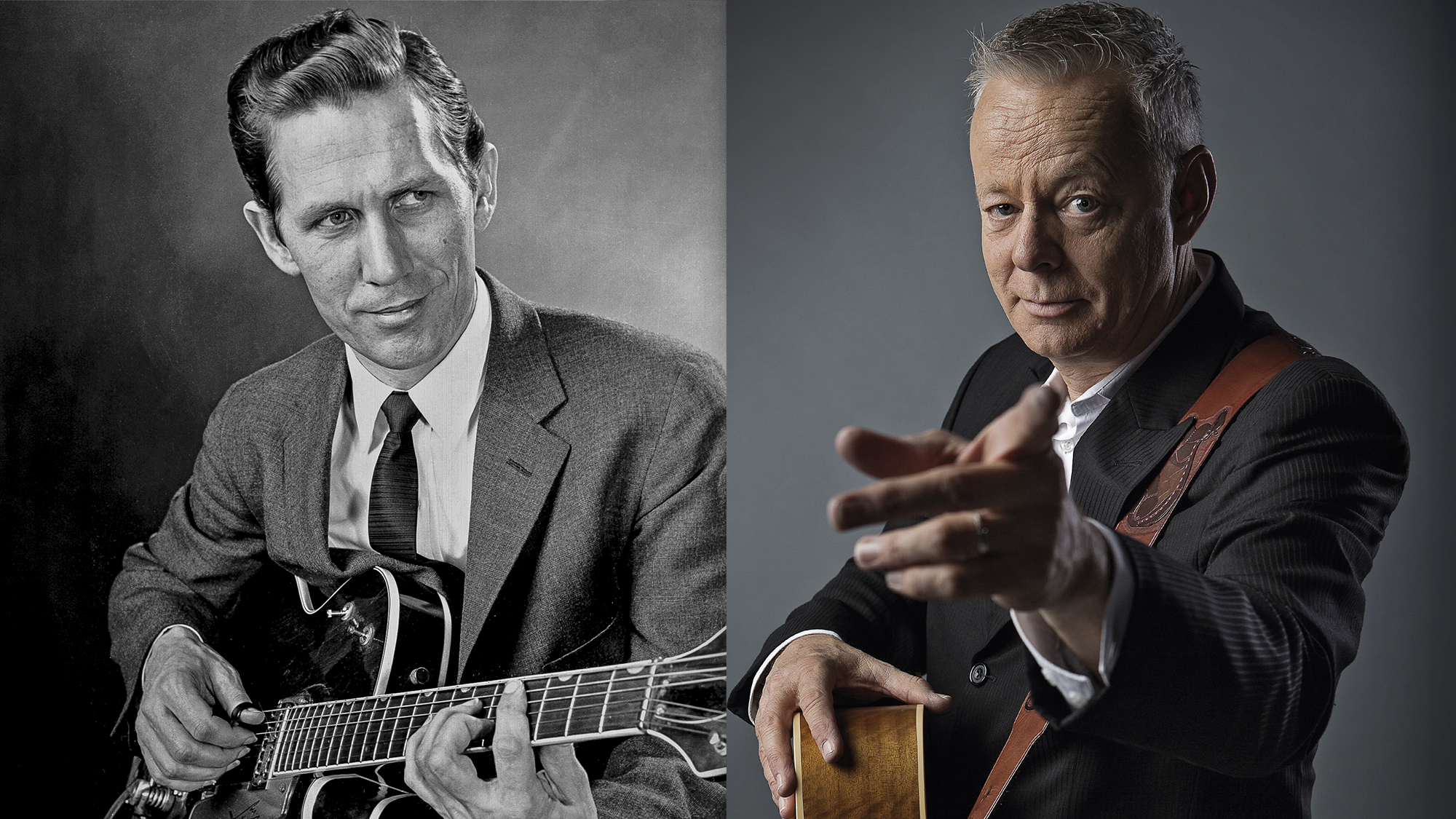 LEFT: Chet Atkins Atkins RIGHT: Tommy Emmanuel