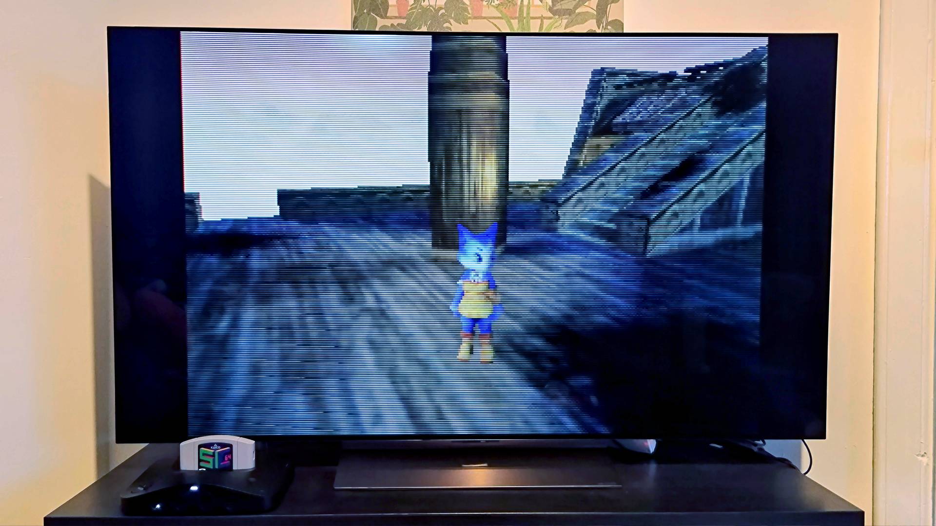 Analogue 3D with Summercart64 running Dinosaur Planet on LG OLED TV.