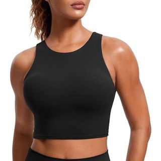 CRZ YOGA Women's Butterluxe Racer Back Padded Sports Bra