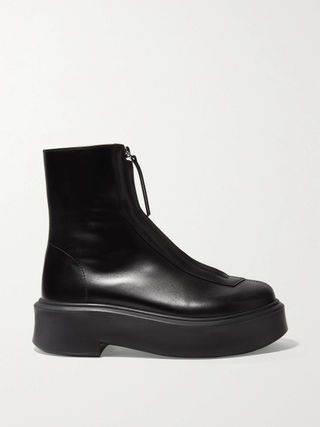 The Row, Leather Ankle Boots