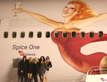 The Spice Girls have an airplane named after them.