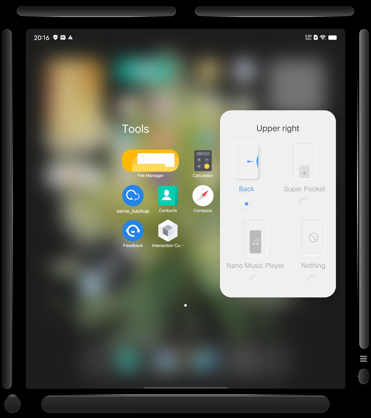 Customizing the navigation swipe areas on the Vivo X Fold