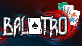 Balatro logo showing multiple playing cards.