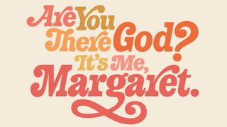 Are You There God? It's Me Margaret posters with type in a 70s style and an image of a dark haired young girl underneath the lettering