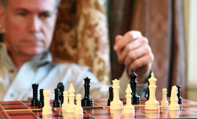 Man playing chess