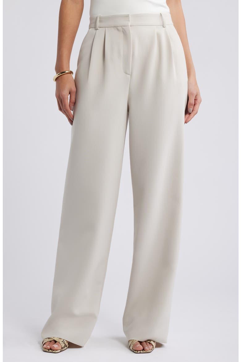 Icon Twill High Waist Wide Leg Trousers