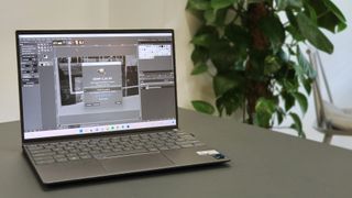 Image-editing software GIMP, one of the best graphic design software options, being used on Windows laptop