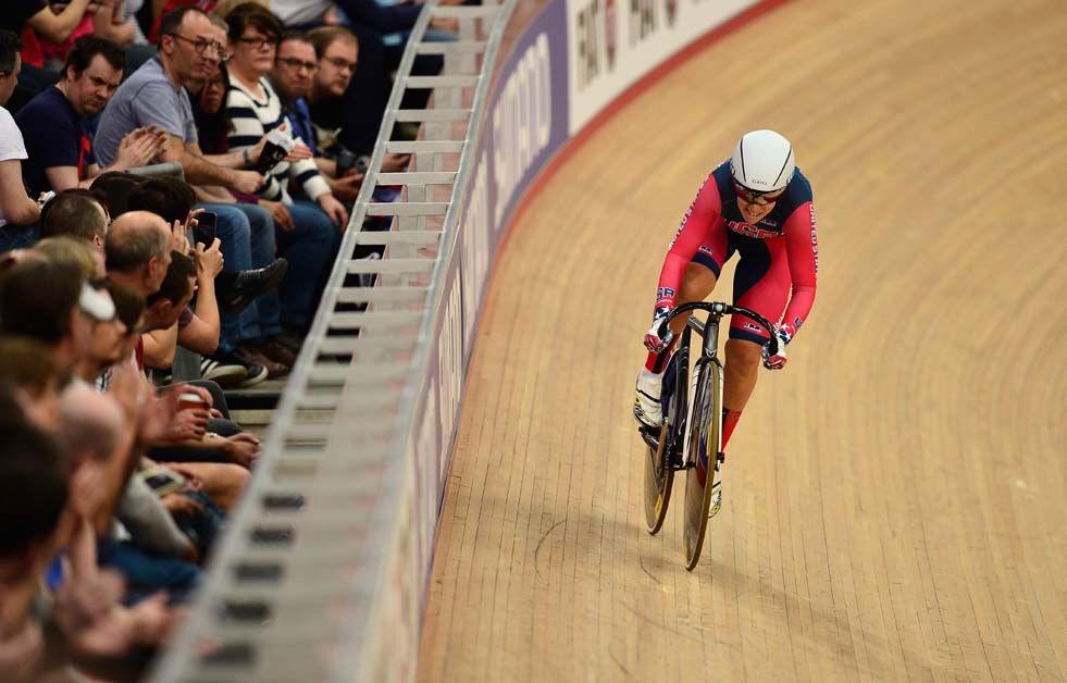 Sarah Hammer competing in the omnium