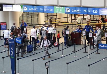 TSA checkpoints at Orlando International Airport