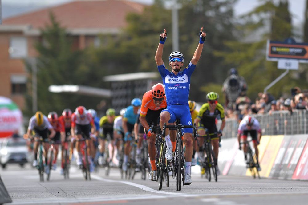 Julian Alaphilippe (Deceuninck-QuickStep) wins stage 2 of Tirreno-Adriatico