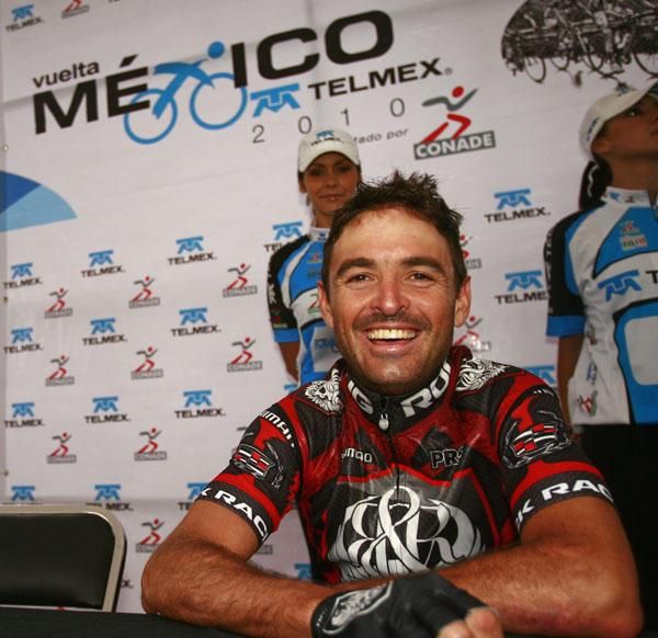 Francisco Mancebo was all smiles after securing the race lead in stage two.