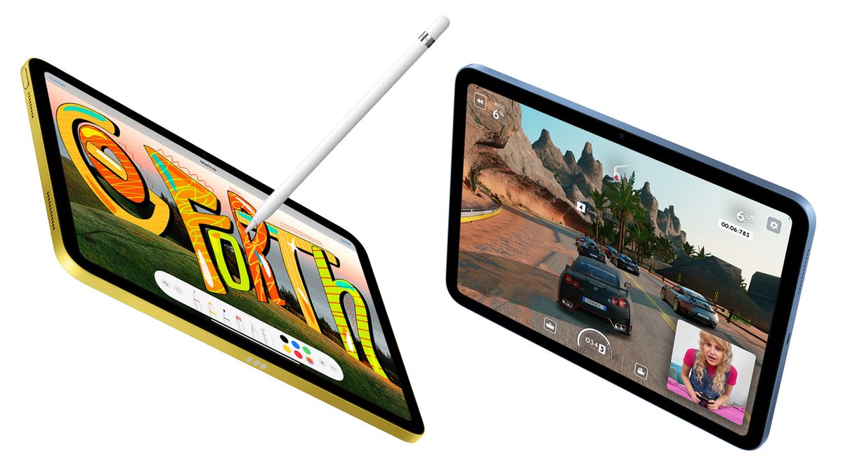 Apple iPad 2022 with Apple Pencil press image