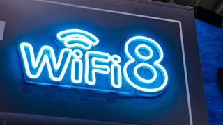 A sign showing the Wi-Fi 8 logo