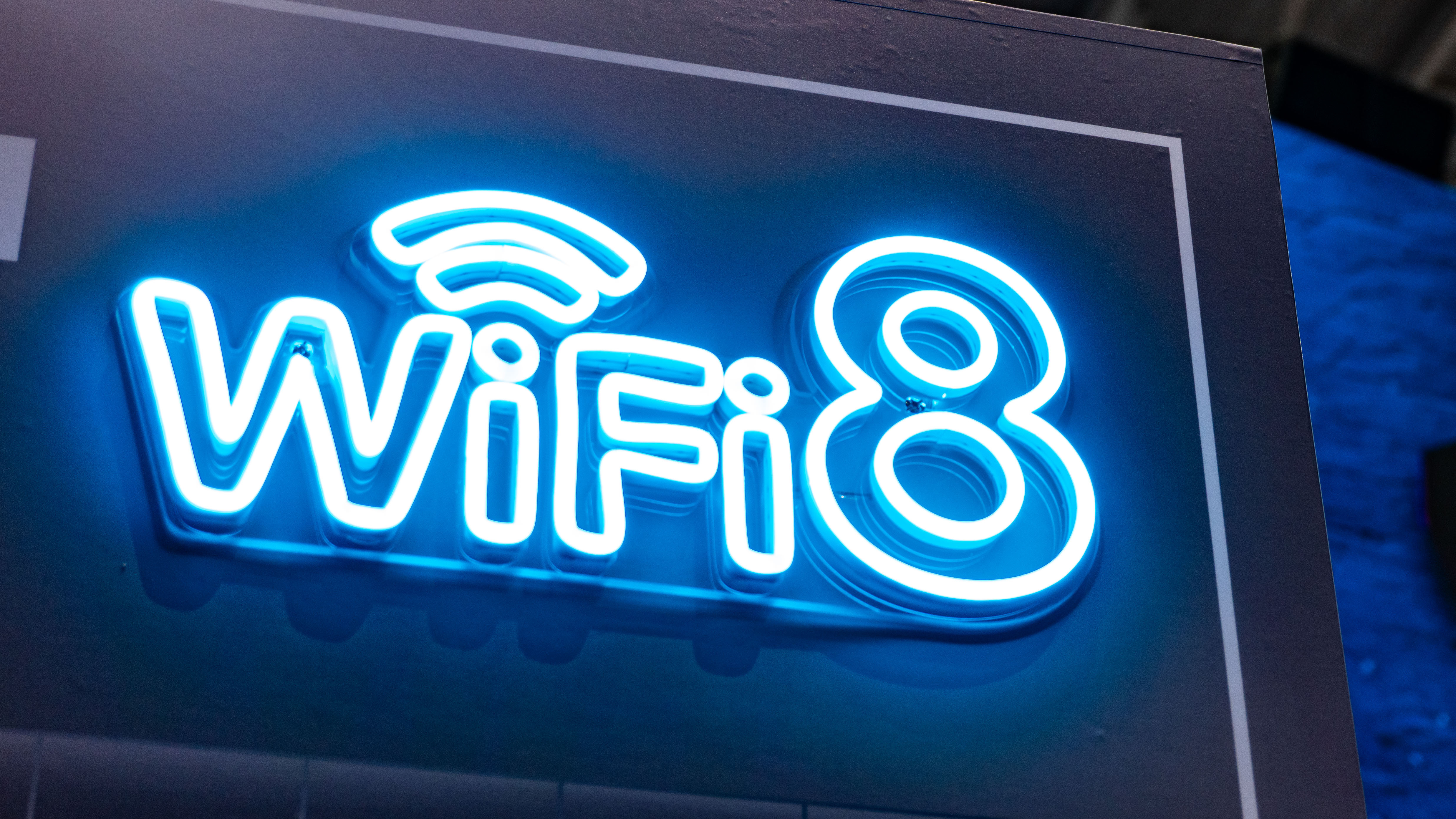 A sign showing the Wi-Fi 8 logo