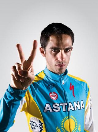 Will Contador be raising three fingers at the end of July? Stay tuned...
