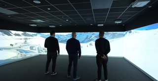 An immersive experience from Igloo Vision shows visitors a trip down the ski slopes from the comfort of the indoors.