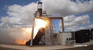 A Rocket Lab Electron rocket launched the company's first commercial mission, nicknamed