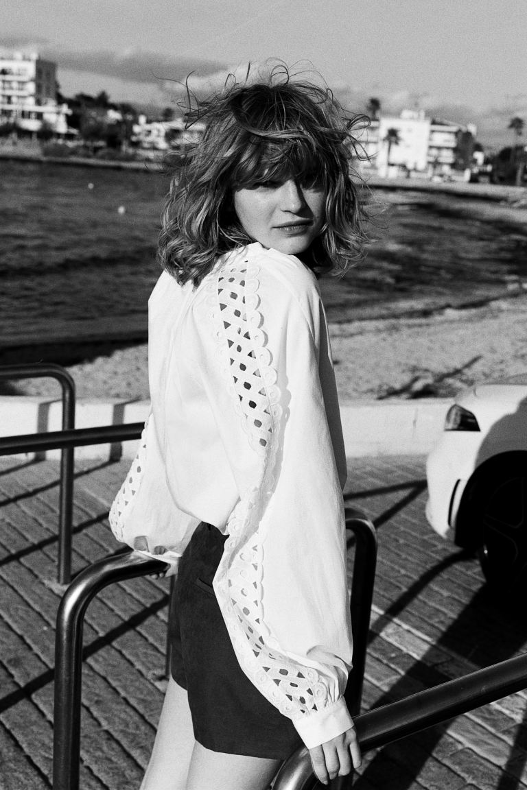 Embroidered cotton shirt