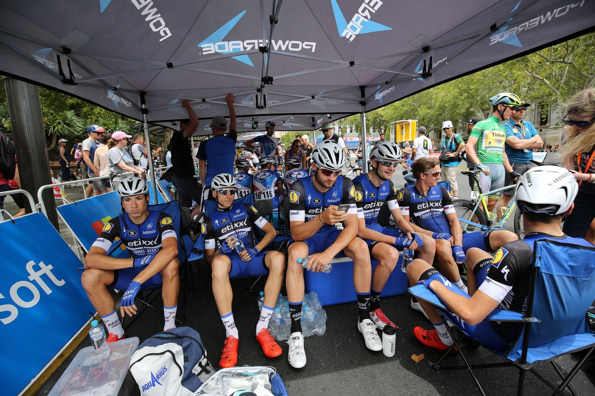The Etixx-Quick Step team relaxed ahead of the final Tour Down Under stage