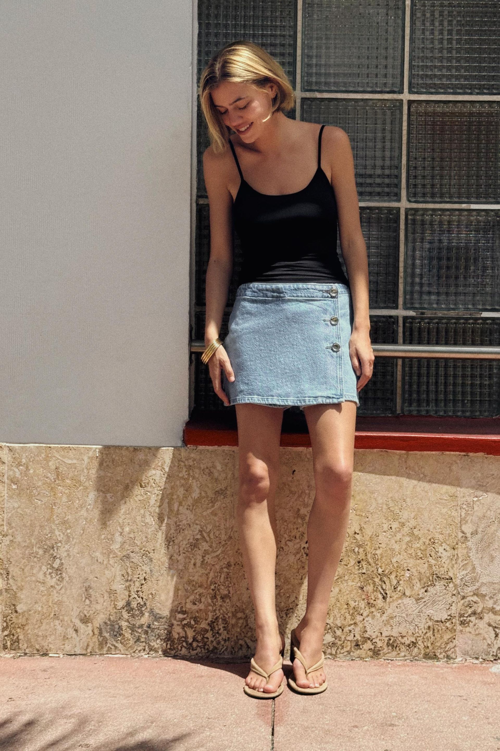 Polyamide Top With Thin Straps