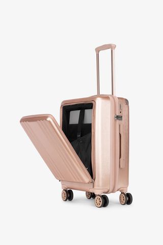 CALPAK Ambeur Front Pocket Carry-On Luggage rose gold
