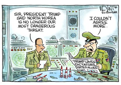 Political Cartoon U.S. Kim Jong Un Trump North Korea Singapore nuclear summit
