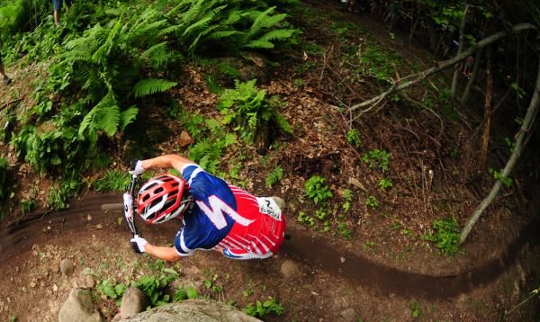 USA Champion Todd Wells (Specialized) riding sweet singletrack at Mt. Morris, Wisconsin