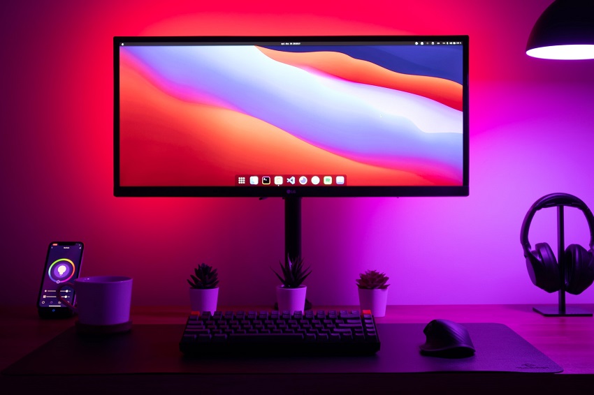A Lit Up Desktop