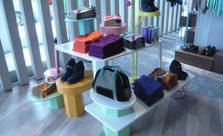 Products on display at Benetton's new store