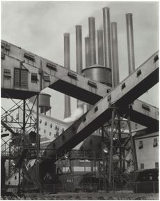 "Ford Plant — Criss-Crossed Conveyors," 1927, by Charles Sheeler