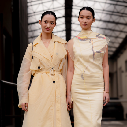 women wearing light yellow. 