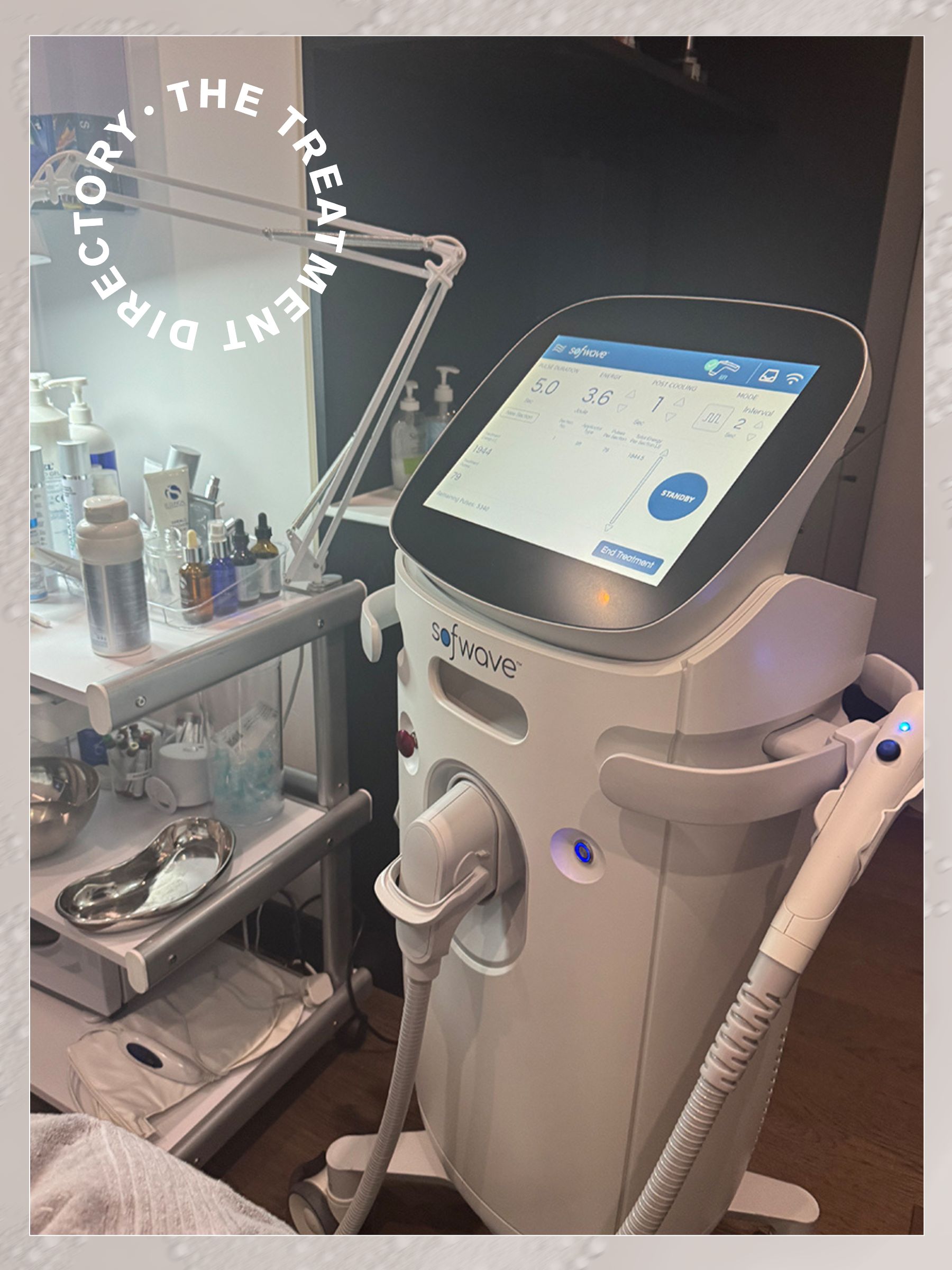 A photo of the Sofwave machine at Mallucci clinic