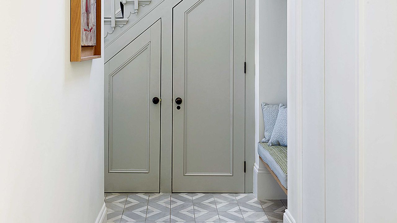 hallway with closet and bench seat