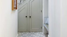hallway with closet and bench seat