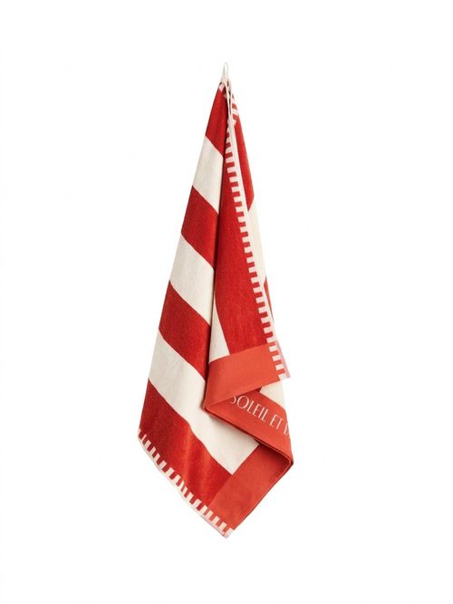 Striped cotton beach towel