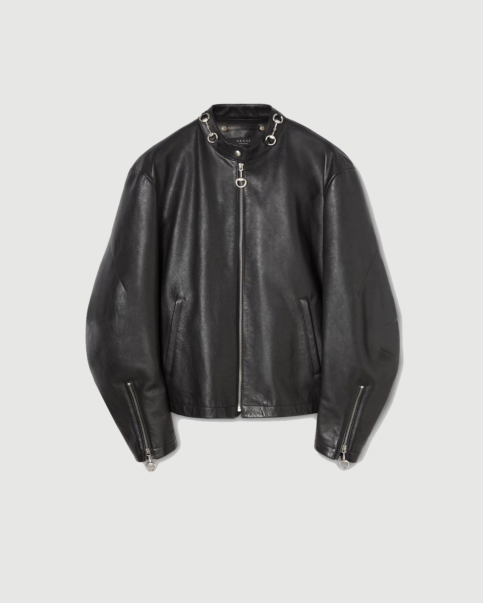 Gucci, Leather Jacket with Horsebit