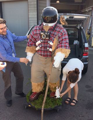 "SpaceSquatch" by artists David Newman and Ruth Cielo, part of The Museum of Flight’s “Astronauts on the Town,” will go on display at Pyramid Alehouse in Seattle.