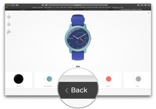 Withings Move custom creator back button
