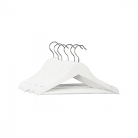 Dunelm Pack of 6 White Wooden Kids Hangers | £3.50Simple and stylish, these wooden hangers will keep clothes looking neat and tidy