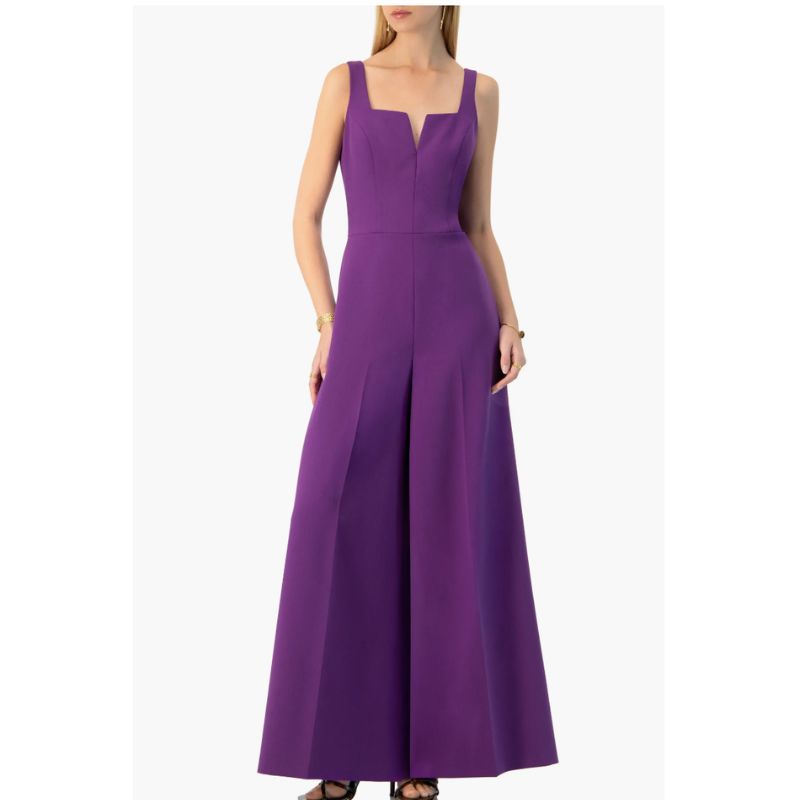 IVONNE, Wide-Leg Jumpsuit with Classic Strap and Squared Neck