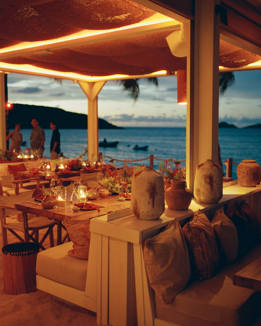 Details of the welcome party in Saint Bart's.