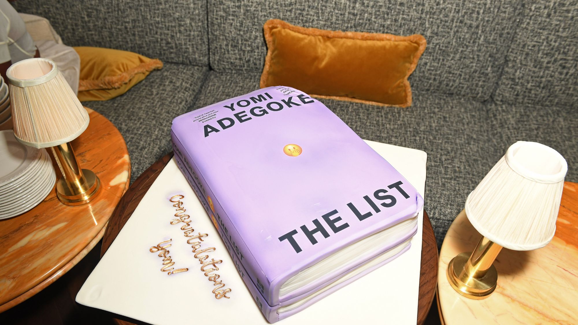 A cake shaped like The List by Yomi Adegoke