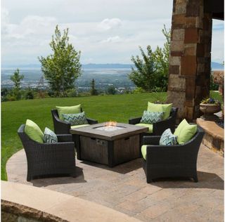 Target outdoor furniture set with fire pit table