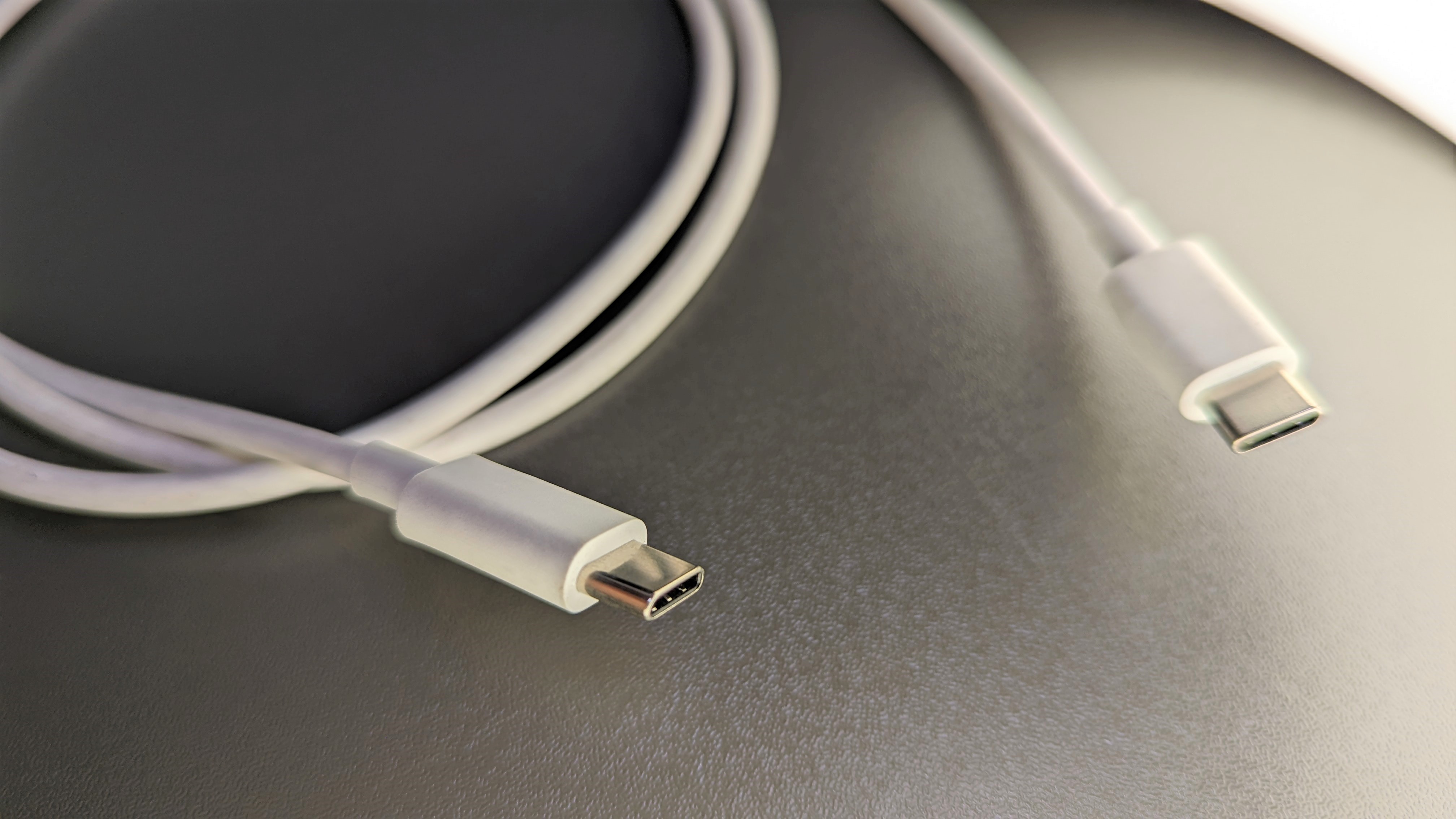 USB-C cable on a table