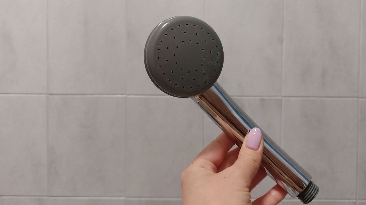 DIY handheld shower sprayer holder hack