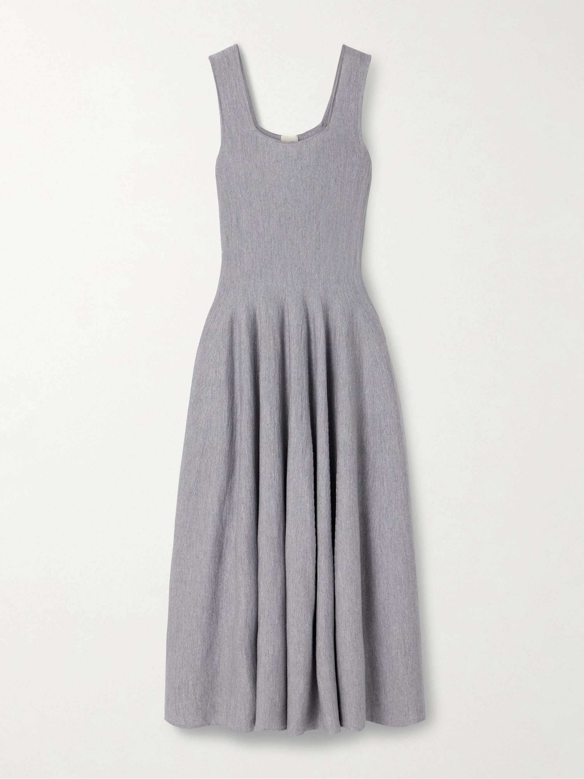 Jodie Pleated Wool Midi Dress